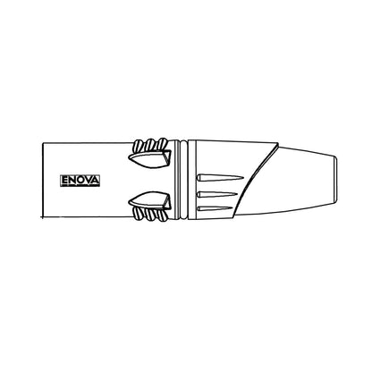 Fiche XLR mâle, noir
