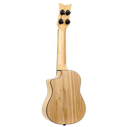 RUNAB-SO, modèle Soprano, pan coupé, EQ MagusUke, table bambou massif, f/e bambou massif, manche bambou, housse, naturel satiné