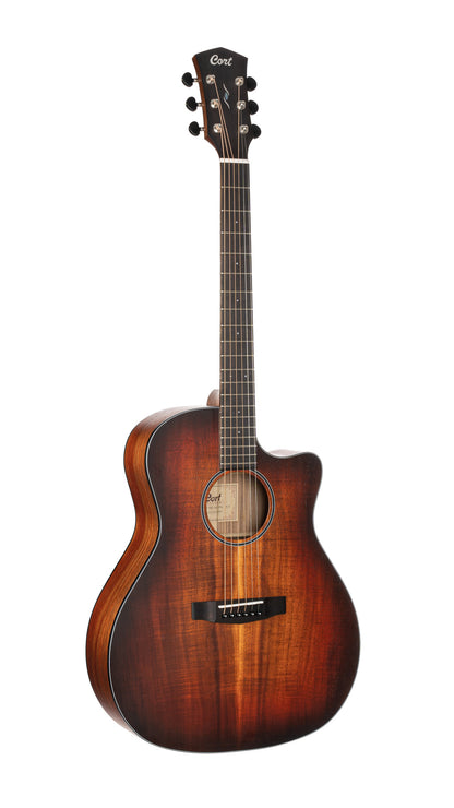 CORE-GA, forme Grand Auditorium, table blackwood massif, f/e blackwood massif, EQ Fishman Sonitone, soft case, light burst