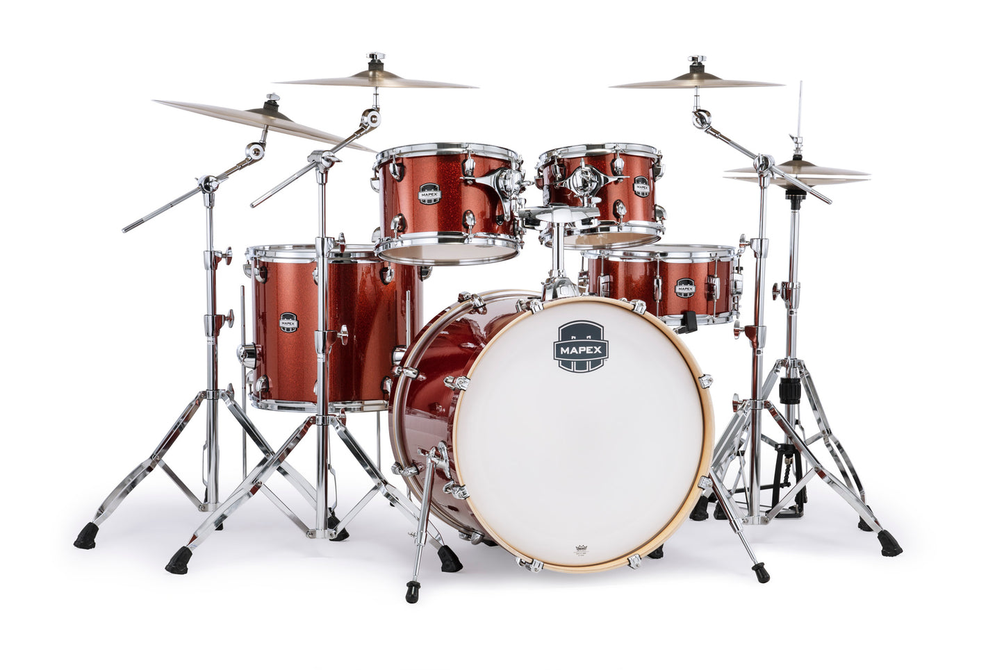 MAPEX MARS BIRCH 5 FUTS FUSION 20 BLOOD ORANGE SPARKLE