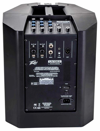 Système de sonorisation 500W, table de mixage 6 canaux, Bluetooth, subwoofer 8", sac de transport inclus, noir
