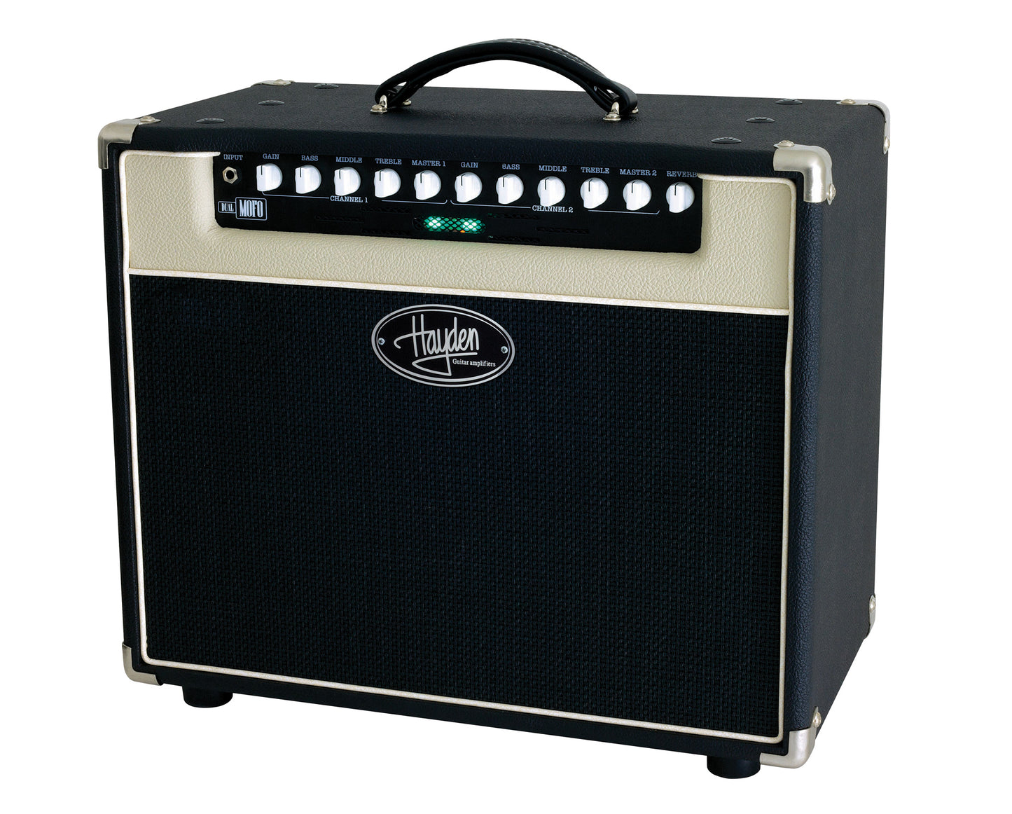 Combo guitare à lampes DUAL MOFO 15, 15W (2x EL84), 1x 12" Hayden Custom, préampli à lampe, 2 canaux, EQ 3 bandes, 10 kg