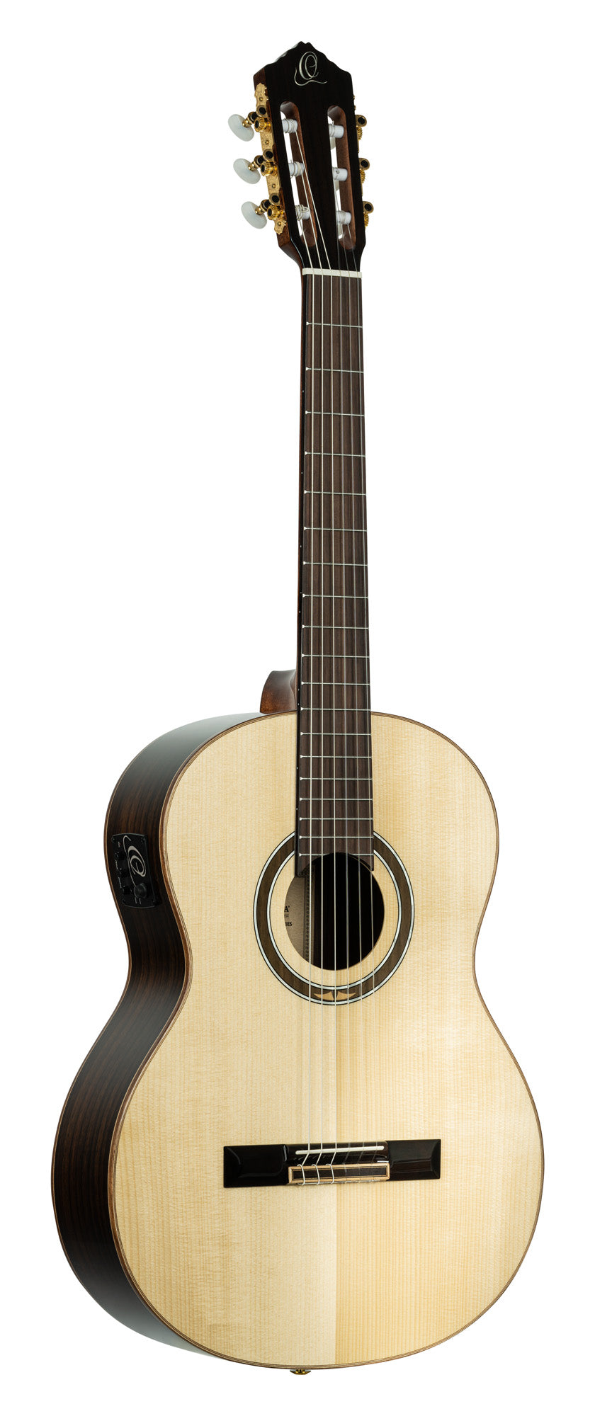 RE158RWSN, modèle Slim Neck, EQ MagusPro/G, table épicéa massif, f/e palissandre, sillet 48 mm, housse, naturel brillant