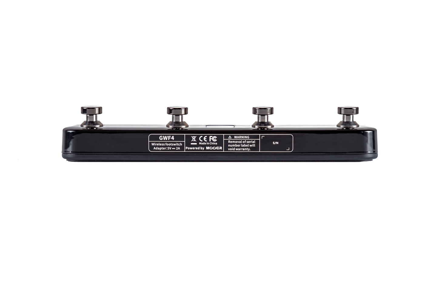 Footswitch sans-fil GWF4 pour guitare GTRS et produits Mooer, 4 interrupteurs, fonctionne sur batterie rechargeable, noir