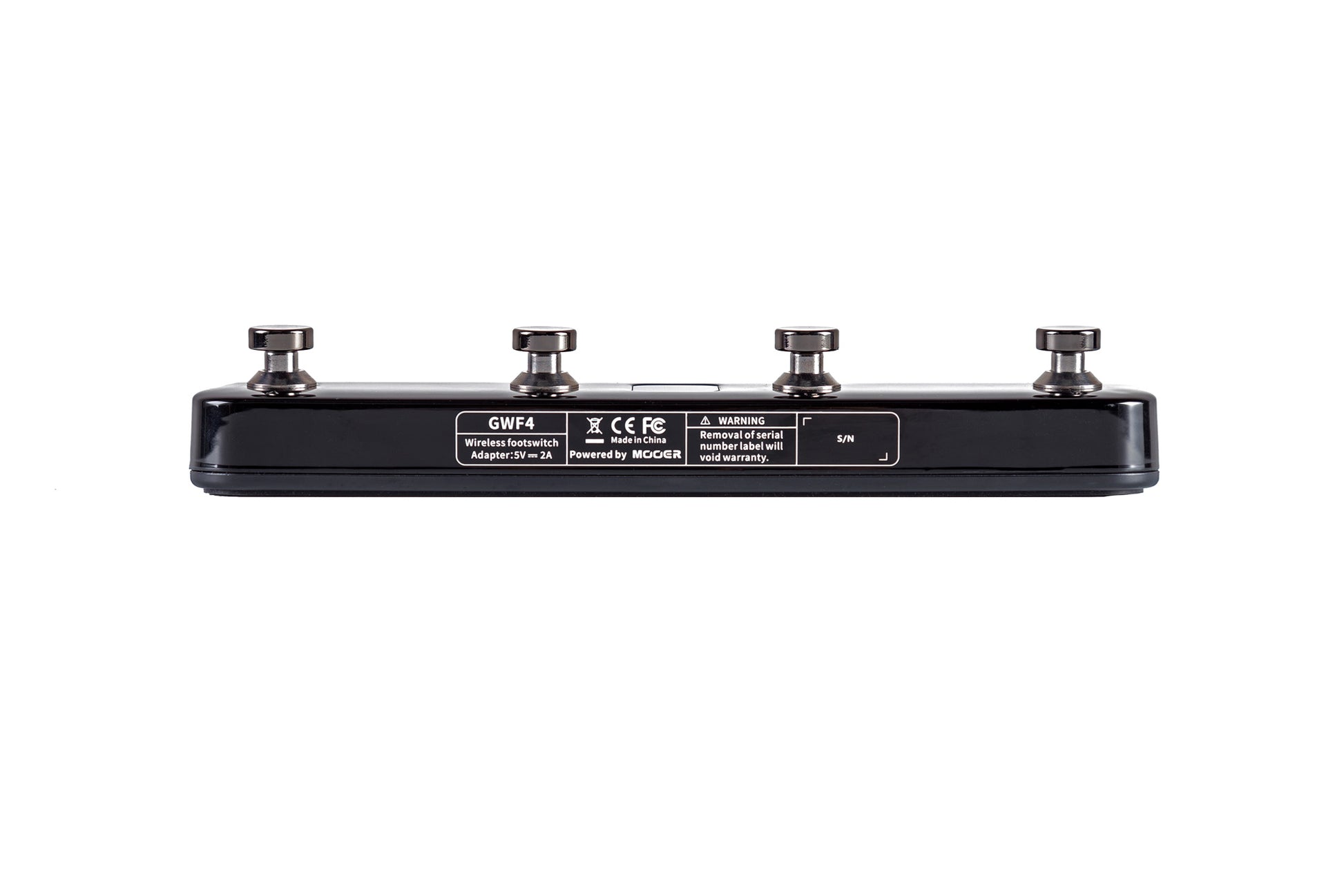 Footswitch sans-fil GWF4 pour guitare GTRS et produits Mooer, 4 interrupteurs, fonctionne sur batterie rechargeable, noir