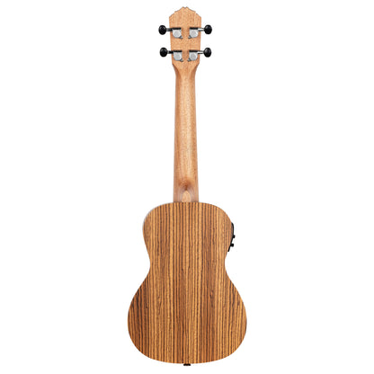 RFU11ZE, modèle Concert, EQ MagusUke, table zebrawood, f/e zebrawood, manche acajou, housse, naturel satiné