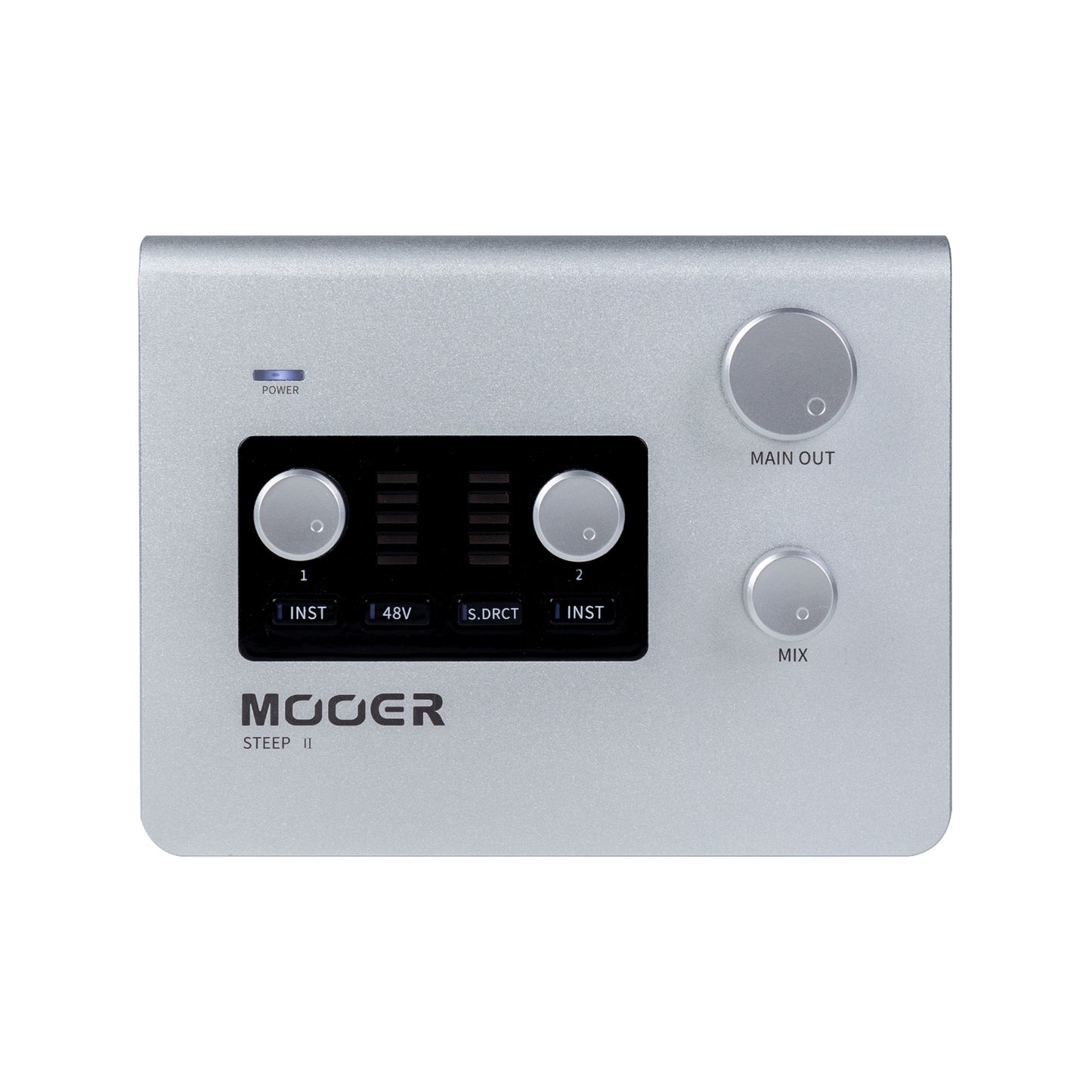 Interface audio STEEP II, 2 canaux, deux entrées combo XLR/Jack, alimentation fantôme, USB type C 2.0, MIDI In/Out, argent