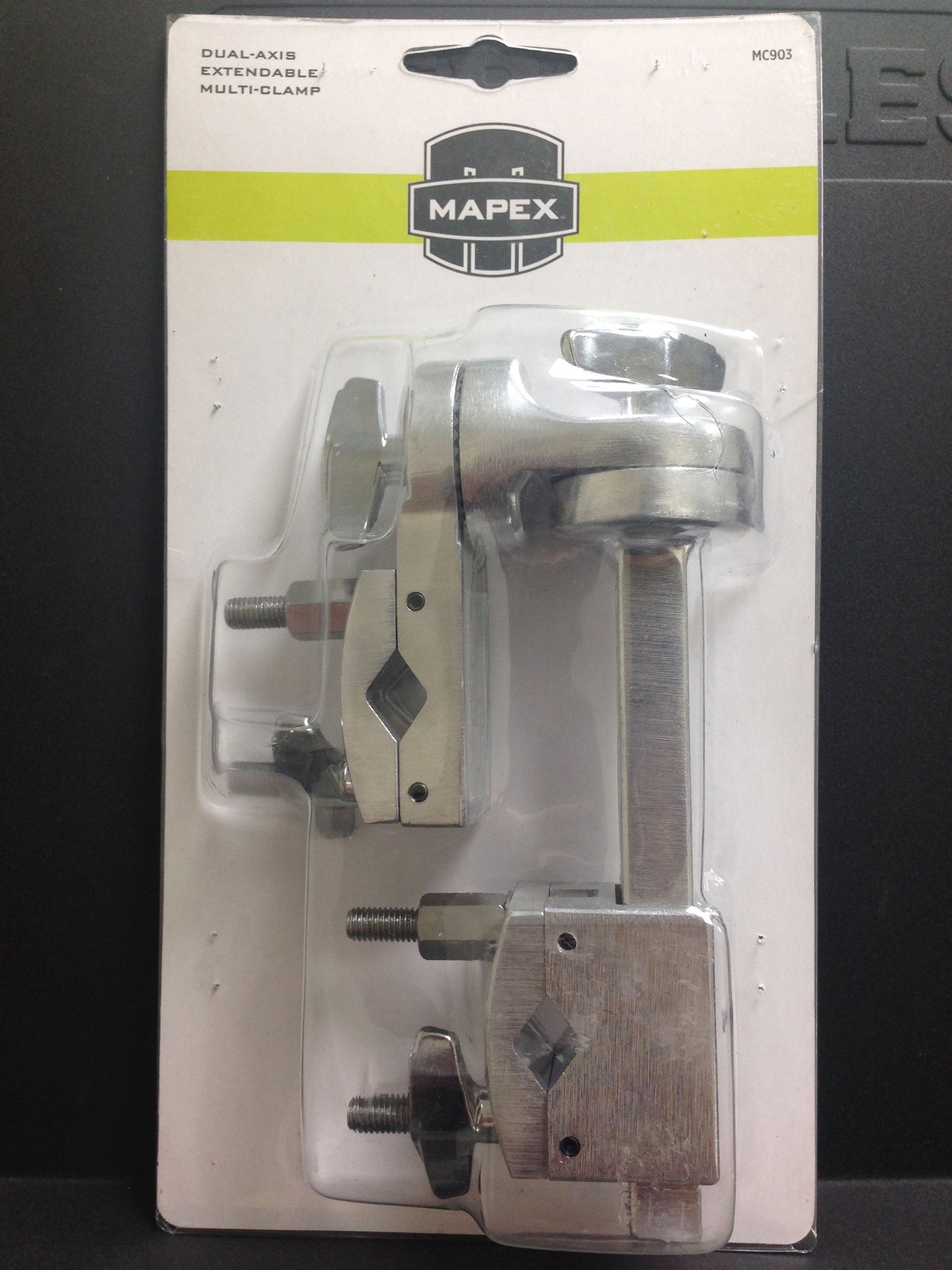 Clamp, attache 2 points, axe central, 2 angles réglables à 360°