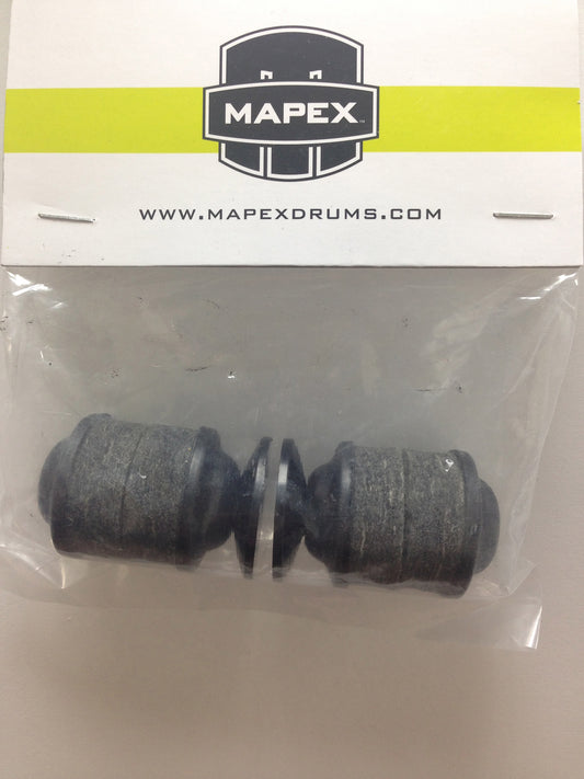 Pack 2 feutres/plastiques réversibles pour pied de cymbale