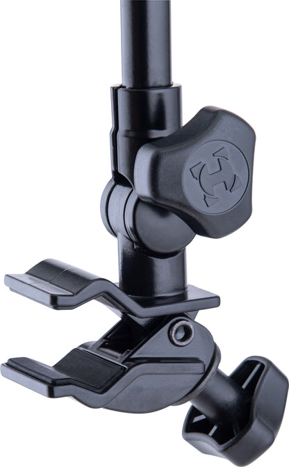 Support pour micro et caméra, attache pour table et pieds ronds ou carrés jusqu'à 3 cm d'épaisseur, noir