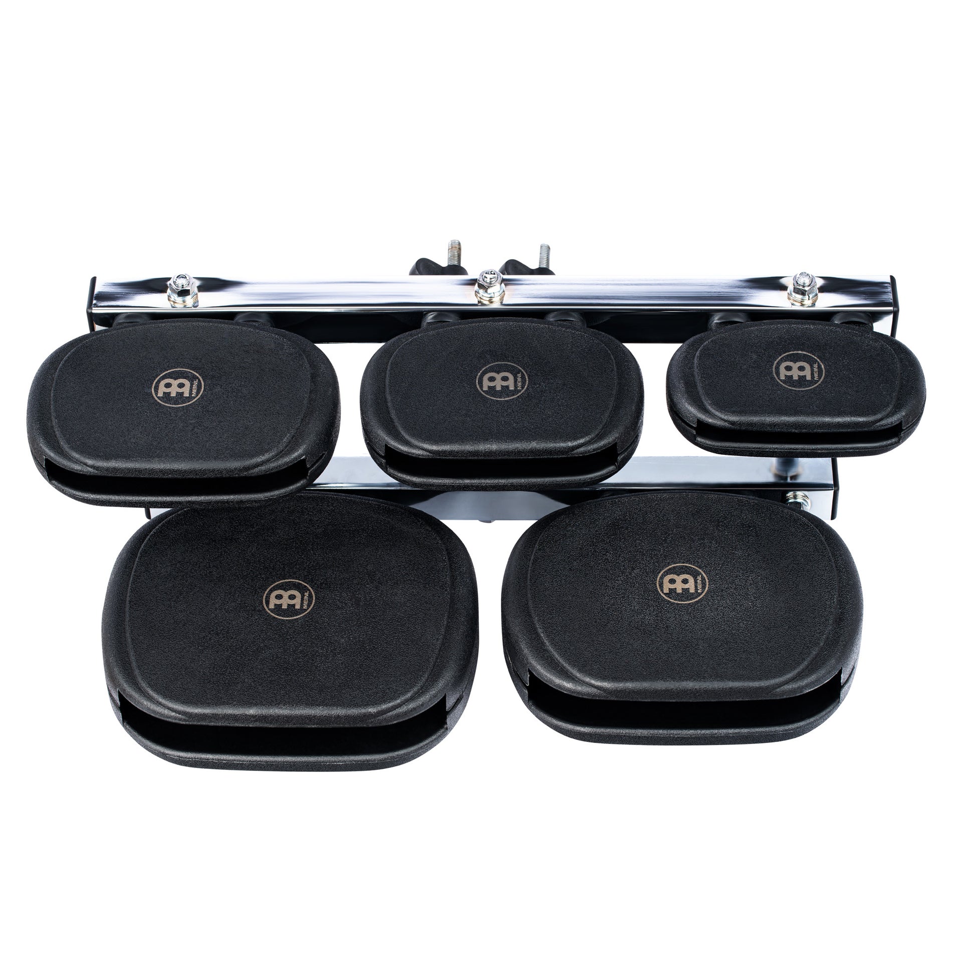 SET TEMPLE BLOCKS MEINL. 5 BLOCKS SYNTHETIQUES SUR STRUCTURE METALLIQUE
