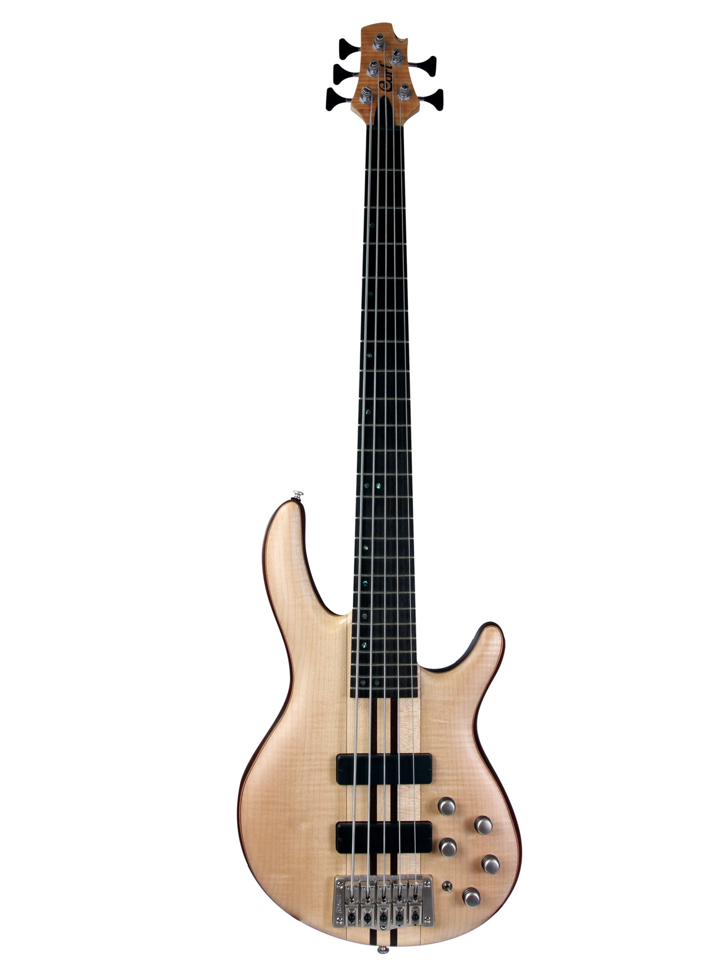 A5 Plus FMMH, table érable flammé, manche traversant 5 pièces érable/panga panga, micros et EQ Bartolini MK-1, naturel
