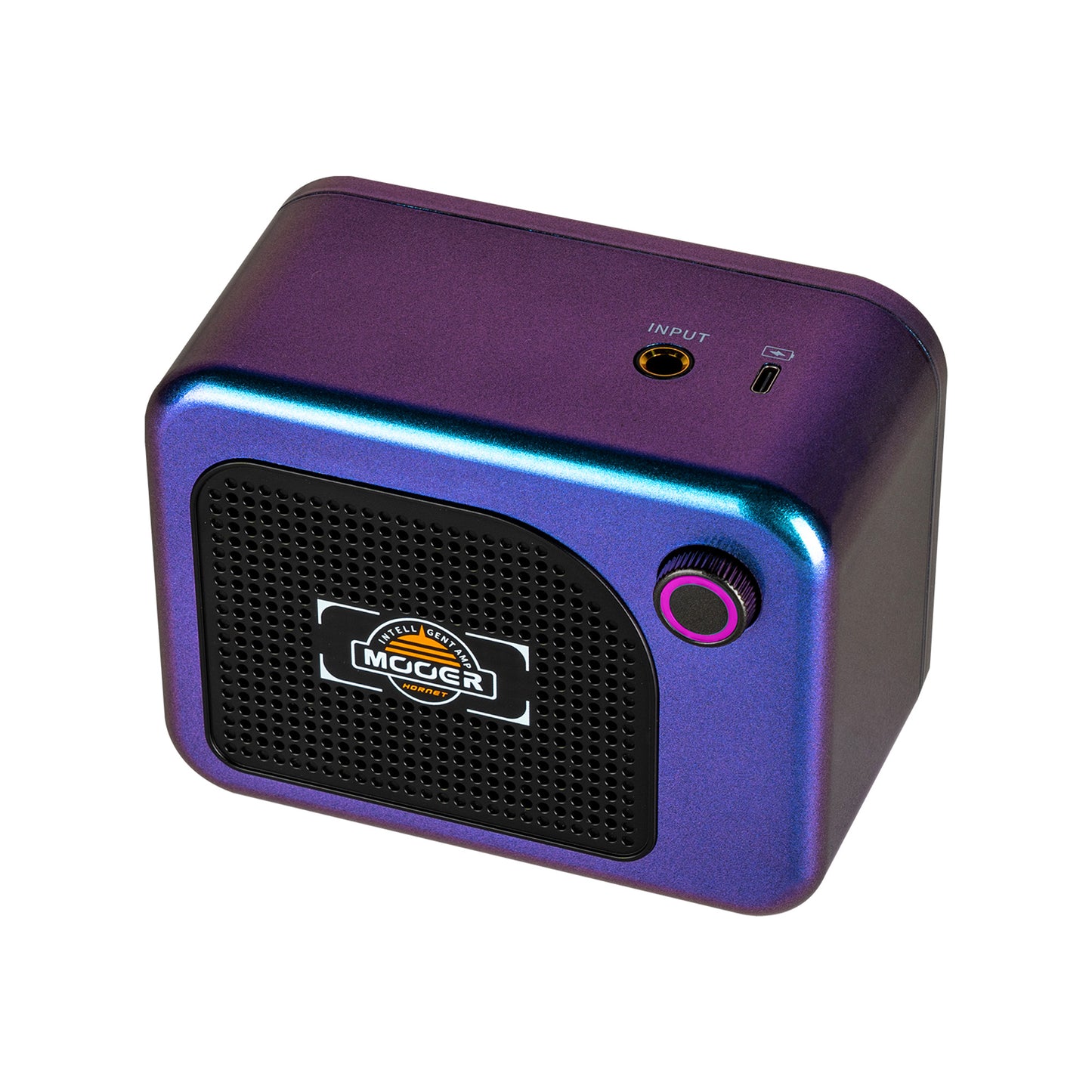 Ampli HORNET 05i, 5W, HP 2", 52 modélisations d'amplis, 49 effets, accordeur, looper, Bluetooth, USB-C, alimentation, bleu