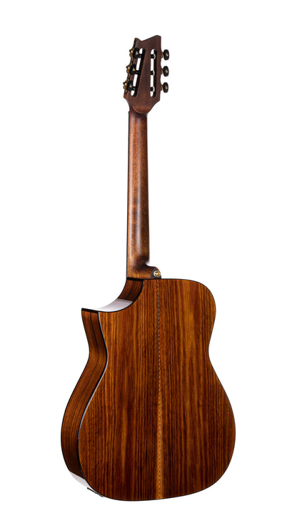 LUXE NYLON, Frank Gambale Signature, forme Concert, table blackwood massif, f/e blackwood massif, EQ Fishman, naturel brillant