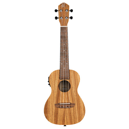 RFU11ZE, modèle Concert, EQ MagusUke, table zebrawood, f/e zebrawood, manche acajou, housse, naturel satiné