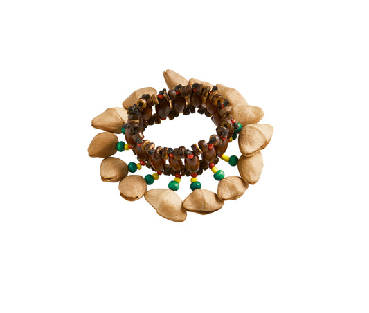 KENARI BRACELET SONIC ENERGY, 9.40CM x 6.09CM, COQUES DE NOIX DE KENARI, SON PRECIS