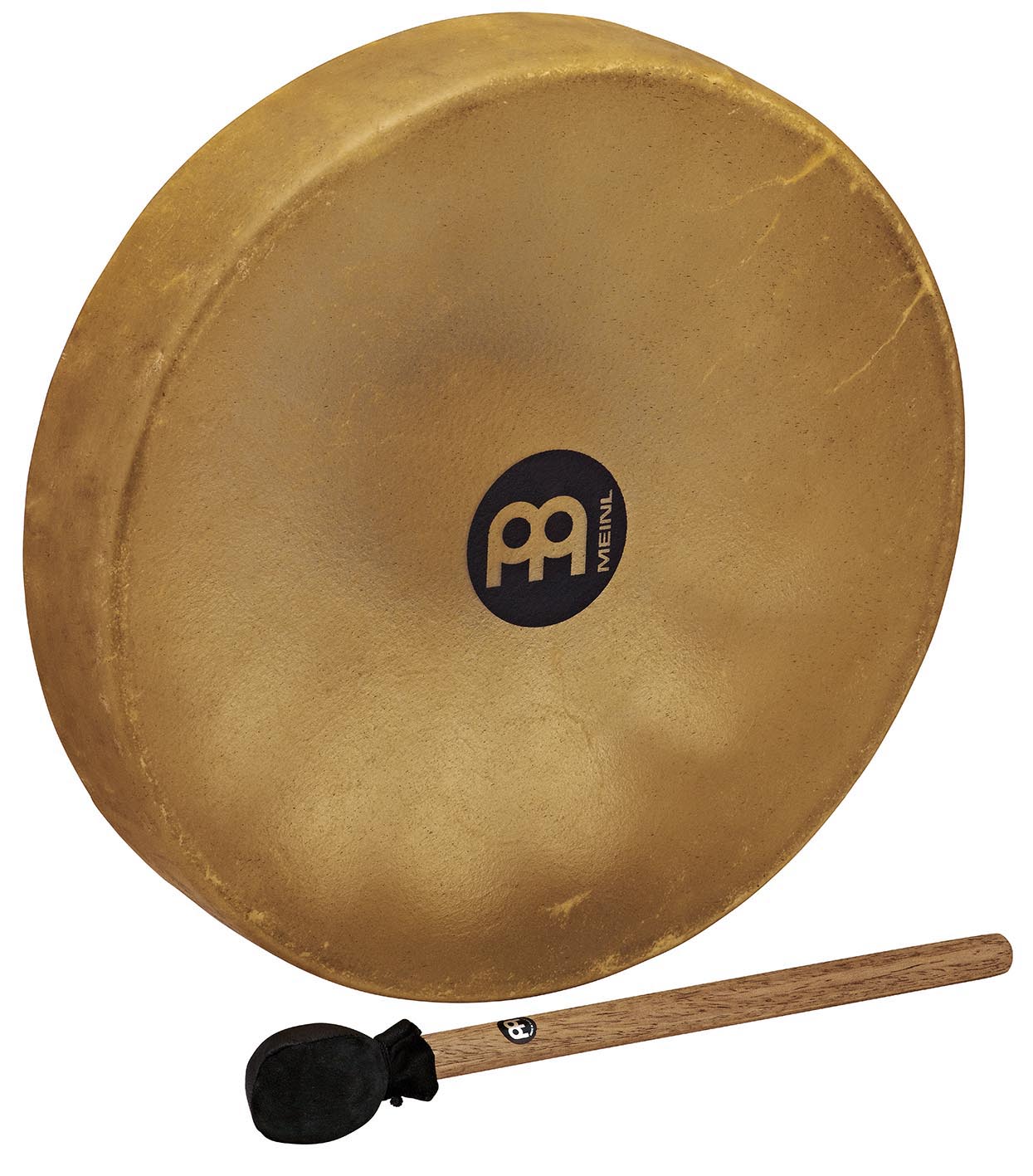 Hoop Drum 15", peau de buffle sélectionnée à la main, poignée ajustable, avec batte embout cuir