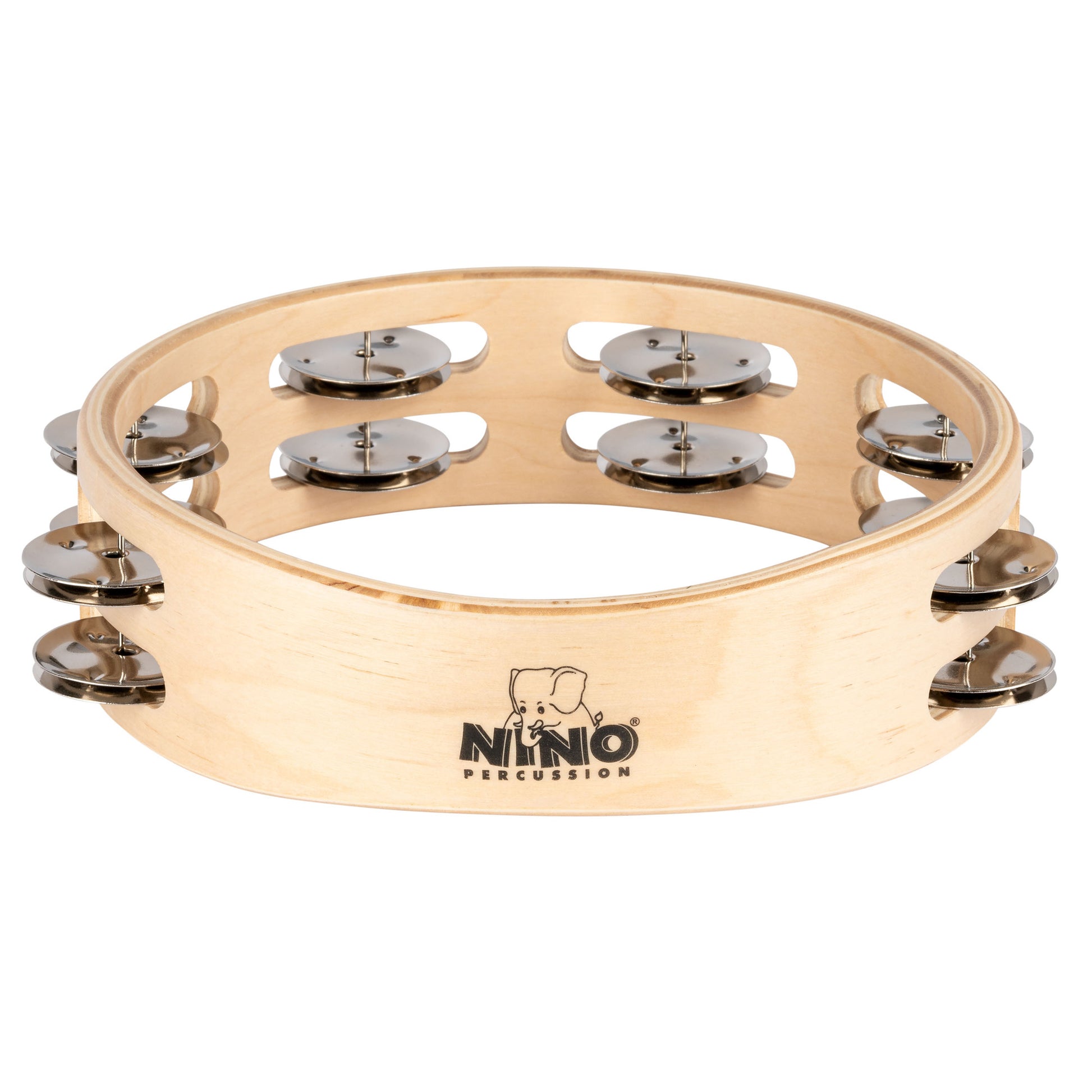 TAMBOURIN NINO BOIS 8"/2 RANGS