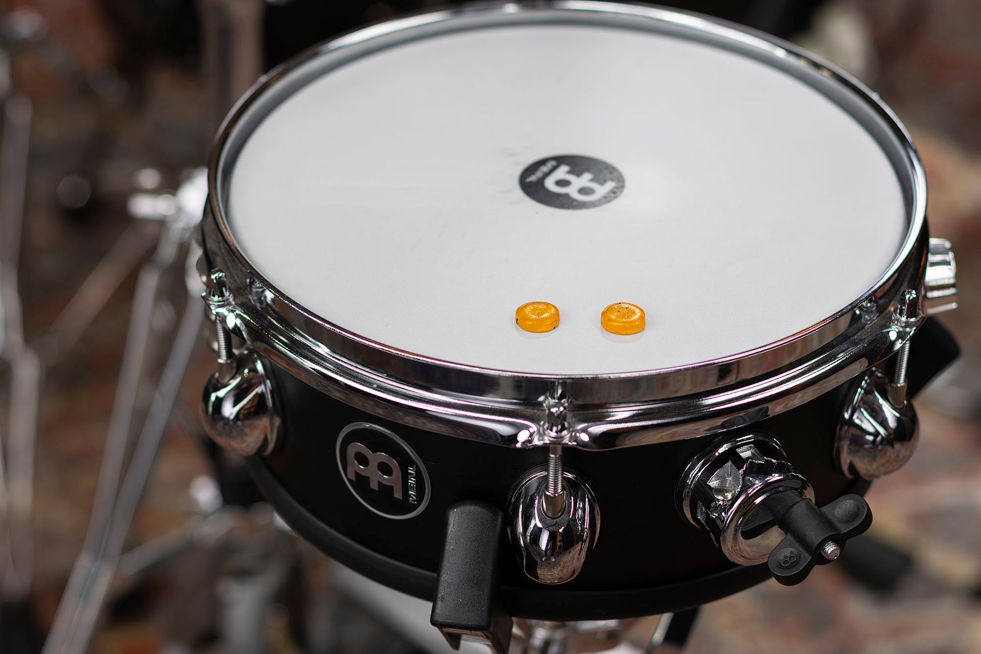 C.CLAIRE MEINL 10" avec clochettes de tambourins fût en érable noir mat