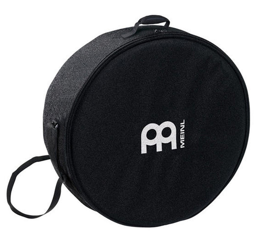 Housse pour bodhrán 18", profondeur 4", nylon rembourré, poignée, sangle, double fermeture éclair, noir