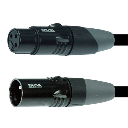 Câble micro XLR mâle/XLR femelle, 6 mètres, noir