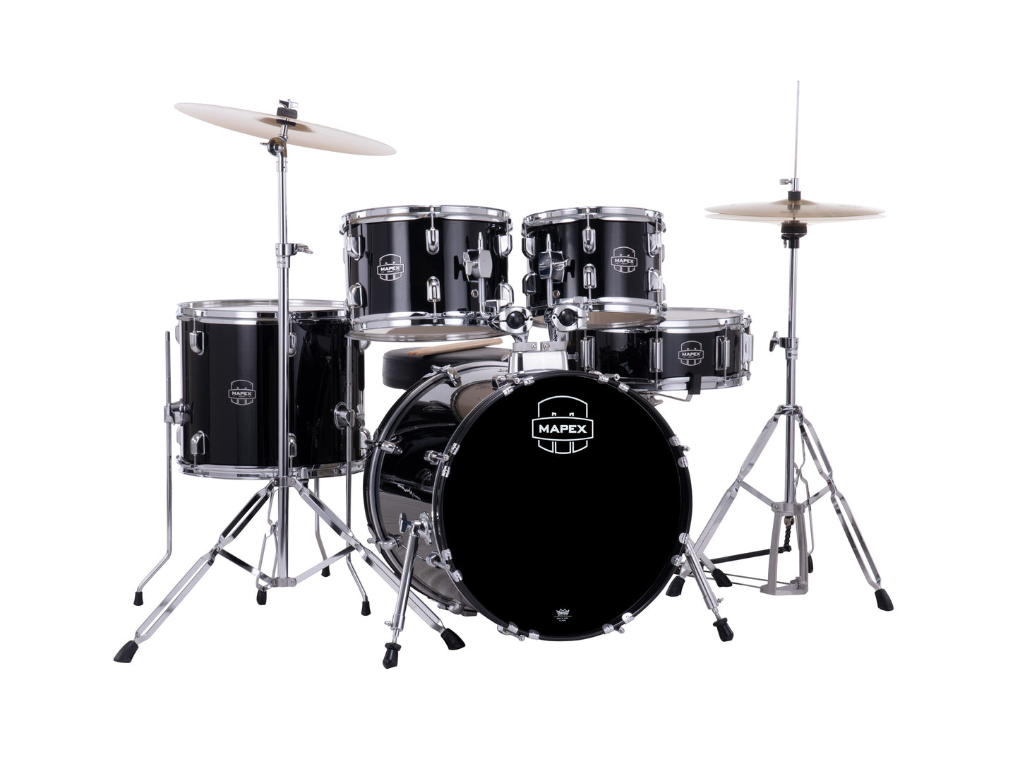 MAPEX COMET JAZZ/JUNIOR 18 5F NOIR COMPLETE AVEC HARDWARE, SIEGE ET CYMBALES