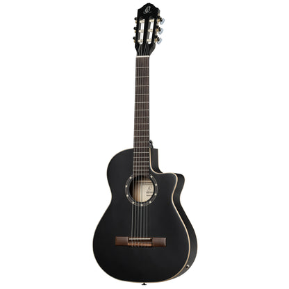RCE12534-SBK, corps Thinline, pan coupé, EQ Magus X/G, table épicéa, f/e acajou, sillet 45 mm, housse, noir satiné