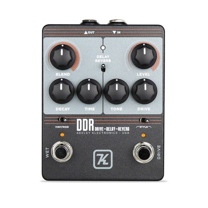 Pédale DDR (DRIVE DELAY REVERB), drive avec délai ou réverb