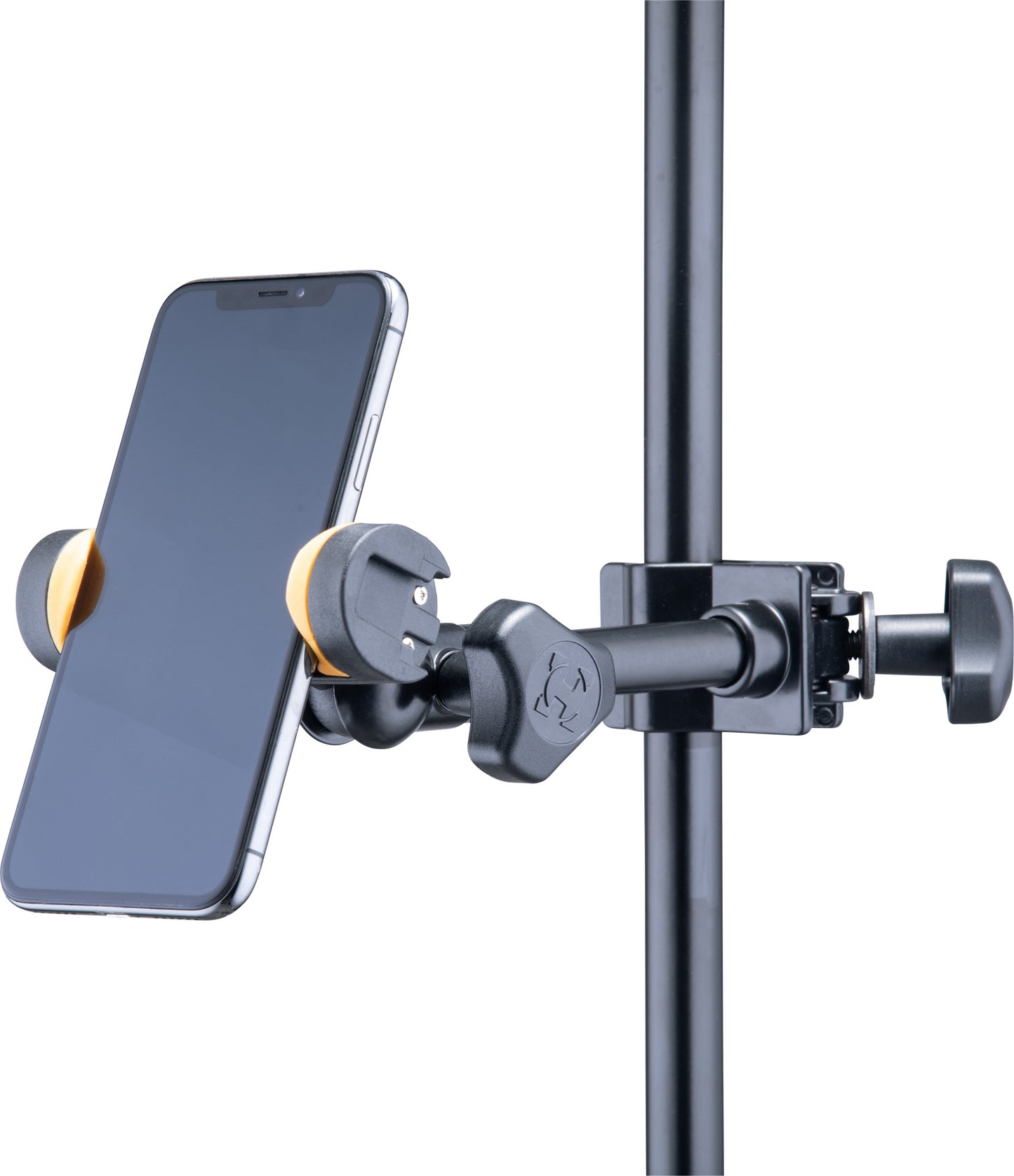 Support pour smartphone 4.7" à 6.9", attache pour table et pieds ronds ou carrés jusqu'à 3 cm d'épaisseur, noir