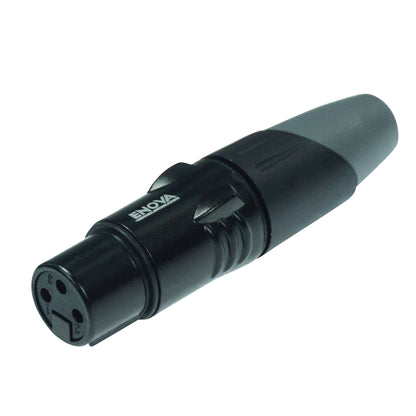 Fiche XLR femelle, noir
