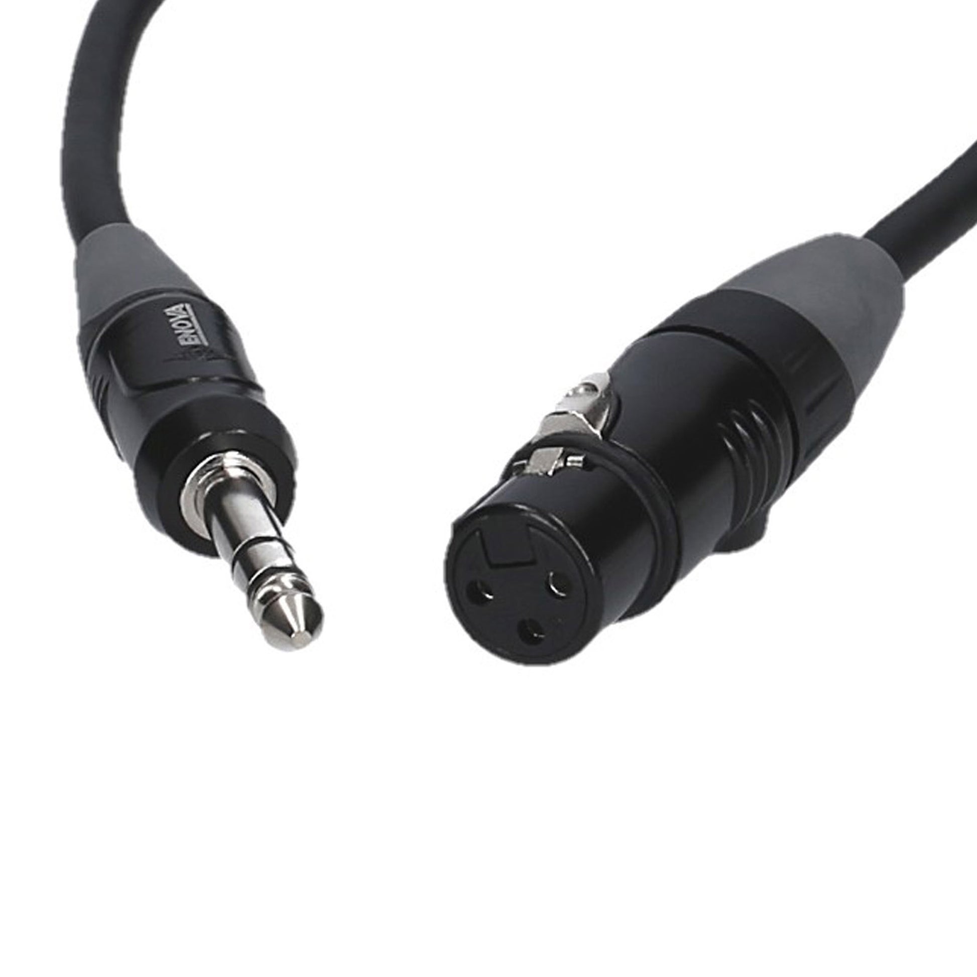 Câble micro XLR femelle/Jack stéréo, 1 mètre, noir