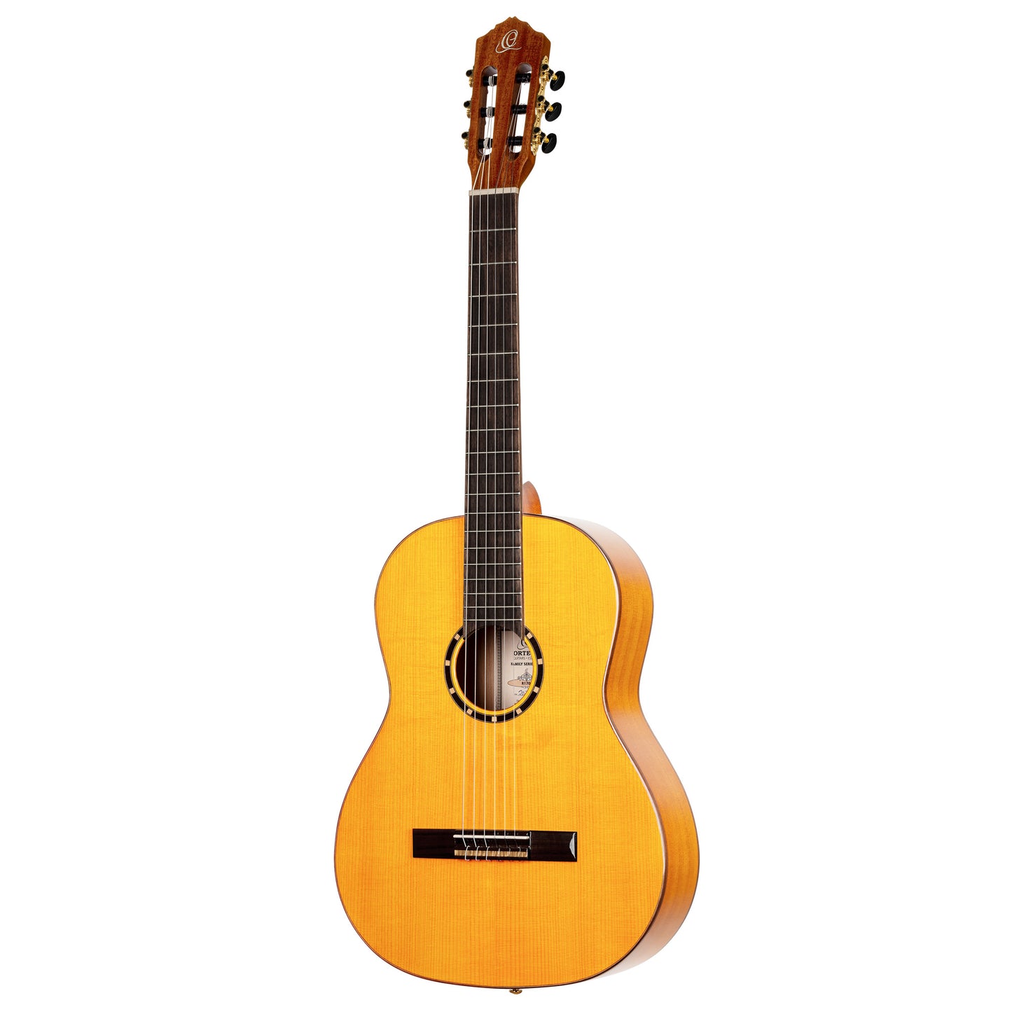 R170F, modèle Flamenco, table épicéa massif, fond & éclisses cyprès, manche acajou, naturel brillant