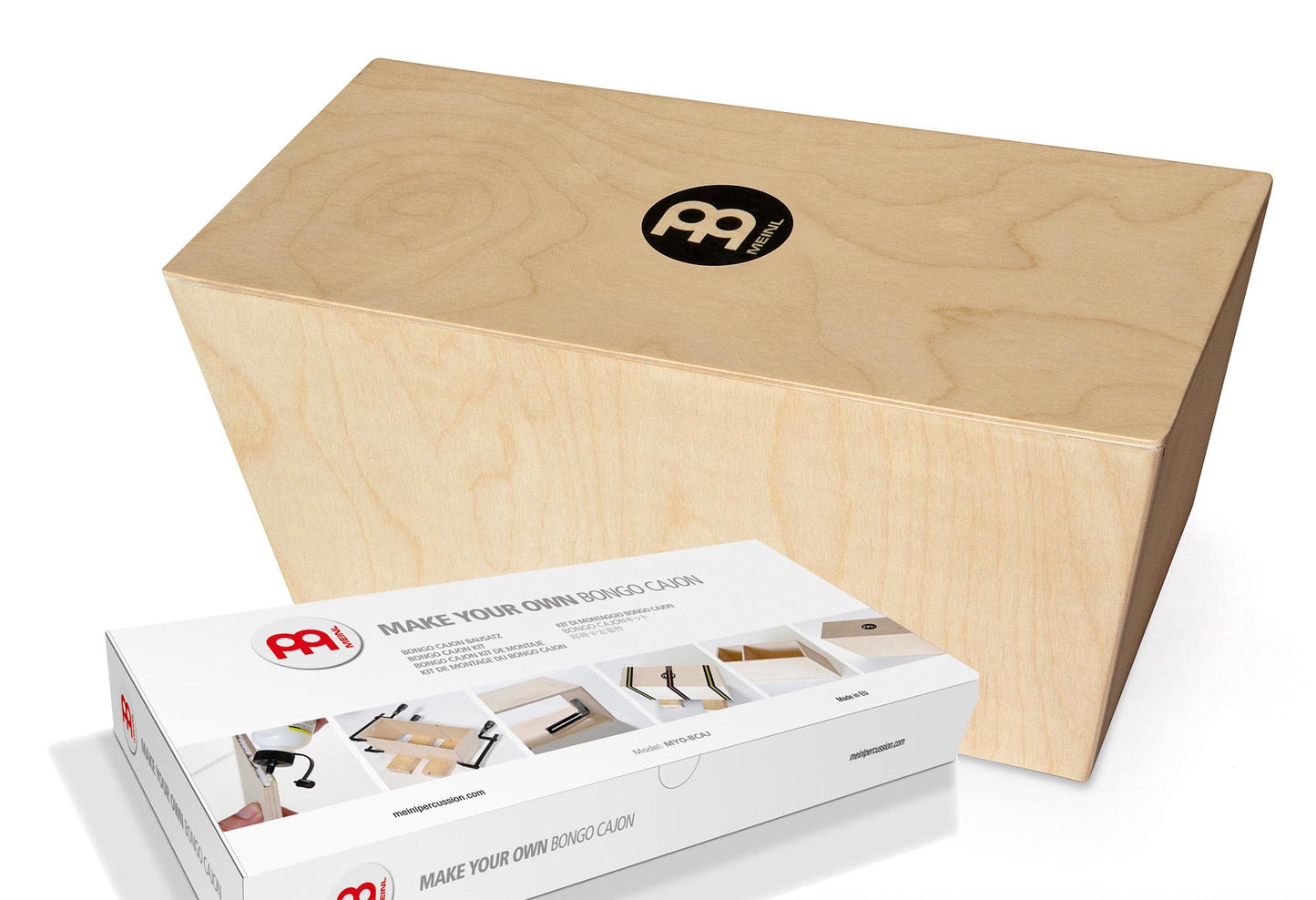 Cajon Bongo, kit complet de fabrication, corps en bouleau, dimension: 40 x 17.2 x 18.4cm, naturel