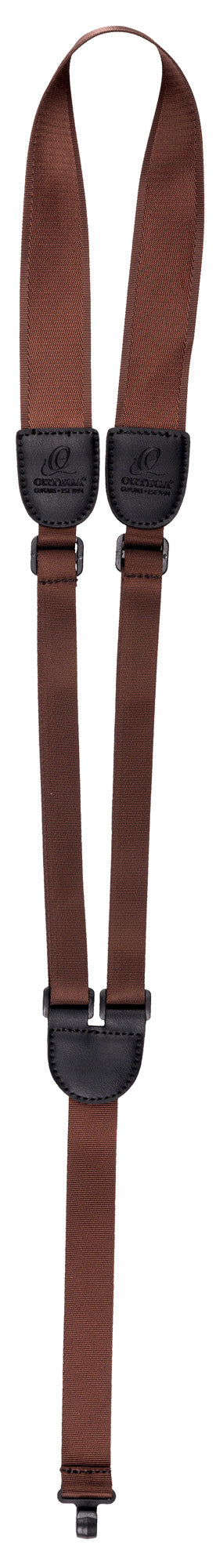 Courroie rosace pour guitare classique, nylon, largeur 3.7 cm, longueur de 80 à 100 cm, brun