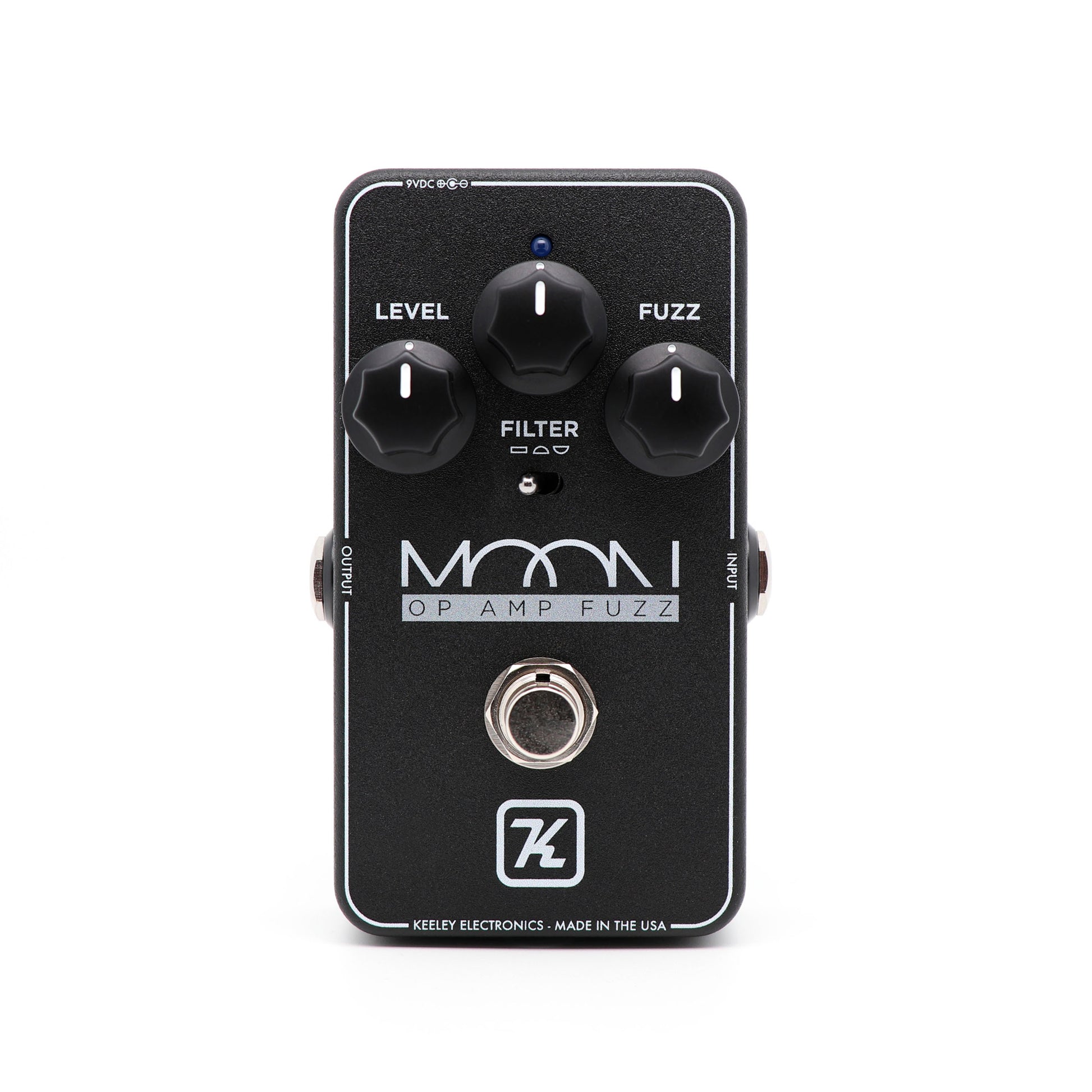 Pédale MOON, fuzz, trois filtres (Flat, Fool et Scooped), noir