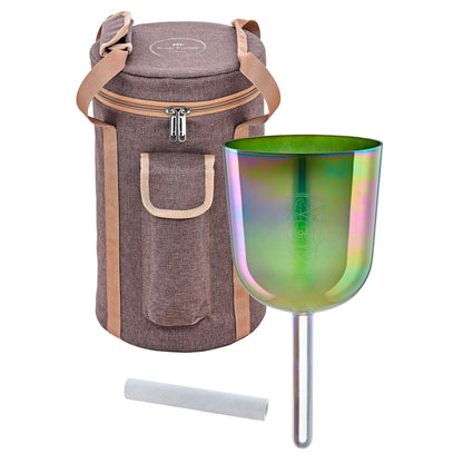 SINGING BOWL SONIC ENERGY CRYSTAL 396 HZ, COLORIS OLIVE GREEN