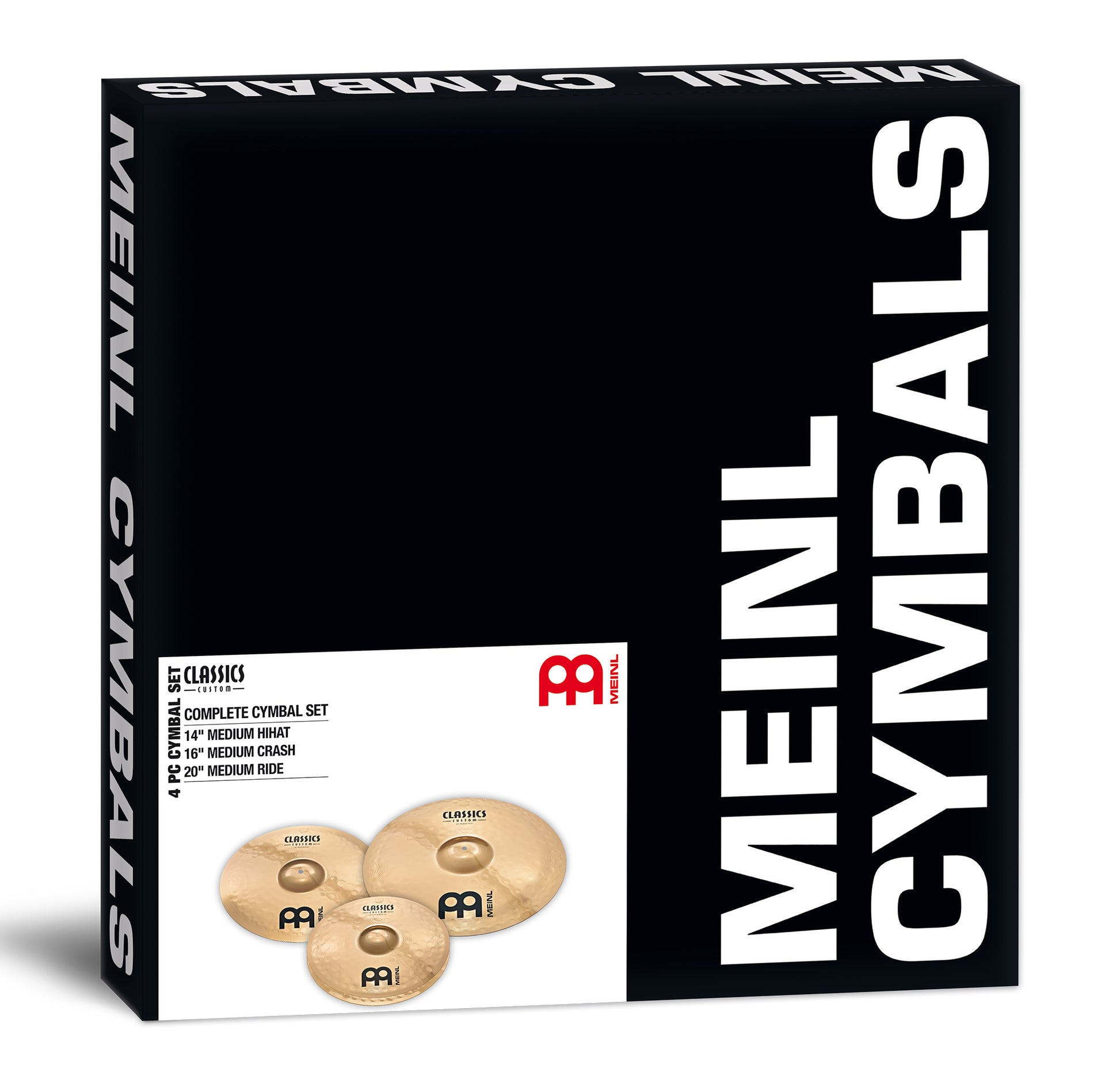 Jeu de cymbales Meinl Classics Custom 14", 16" et 20", alliage B10