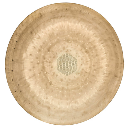 Wind gong Sonic Energy FLOWER OF LIFE 14" (30cm), alliage de bronze, fabrication traditionnelle, mailloche et housse incluses