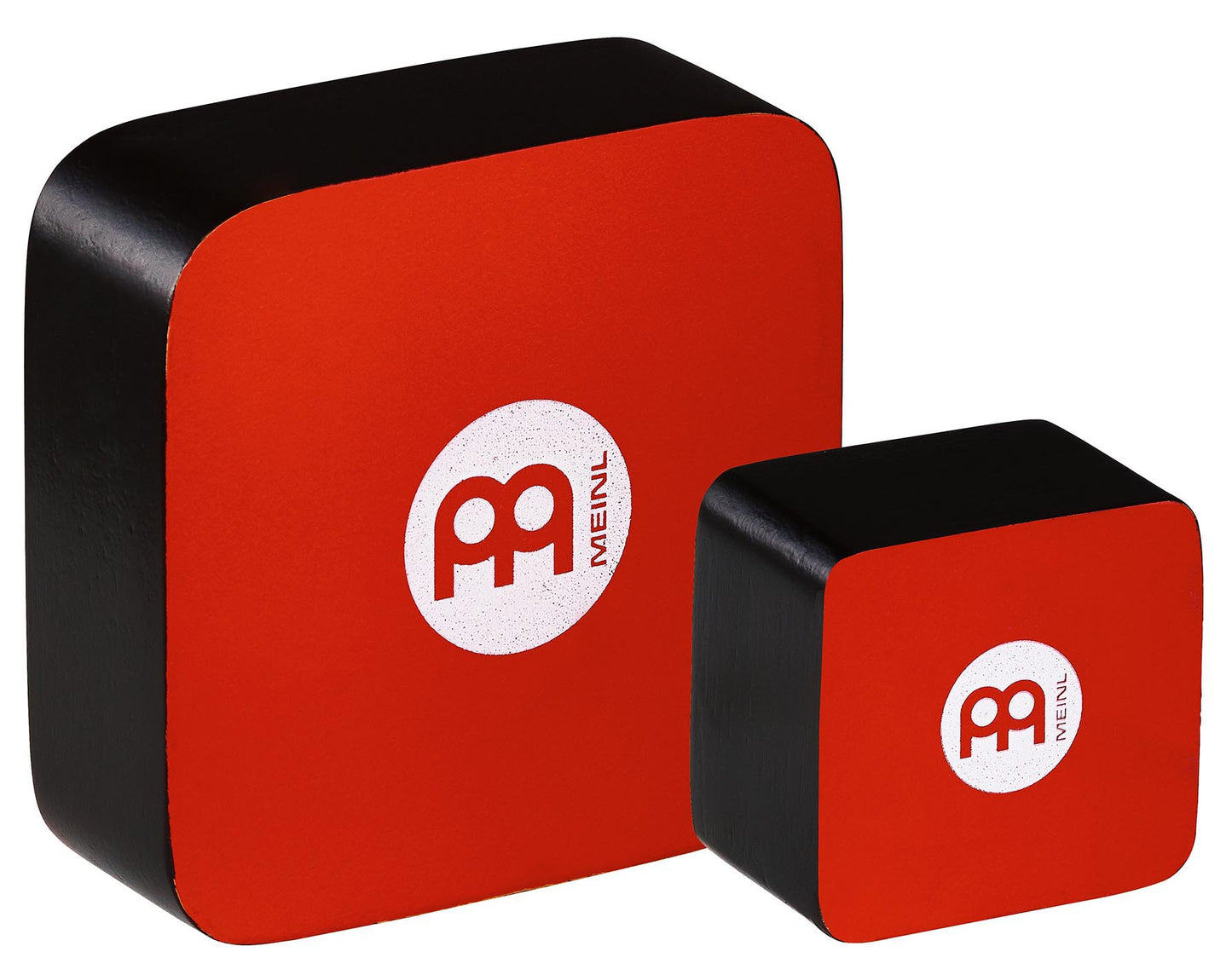 Shakers Techno, hévéa et formica, 2 pièces, rouge et noir