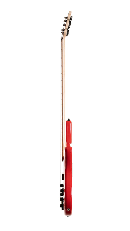 C5 Deluxe, corps peuplier, micros Bartolini MK-1 et préampli Markbass MB-1, candy red