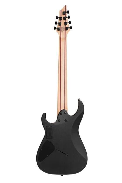 KX507MS, modèle 7 cordes, corps acajou, table ébène"Pale Moon", touche ébène de Macassar, Fishman Fluence, natural black burst