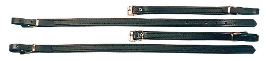 Cuir noir, 48 et 60 basses, largeur 2 cm