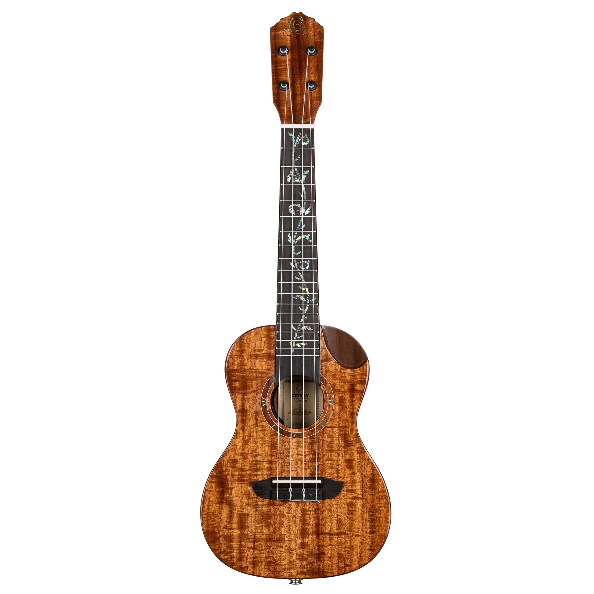 RUET-ACA, modèle Elite Concert pan coupé ergonomique, EQ MagusFly, table acacia massif, fond & éclisses acacia, naturel brillant