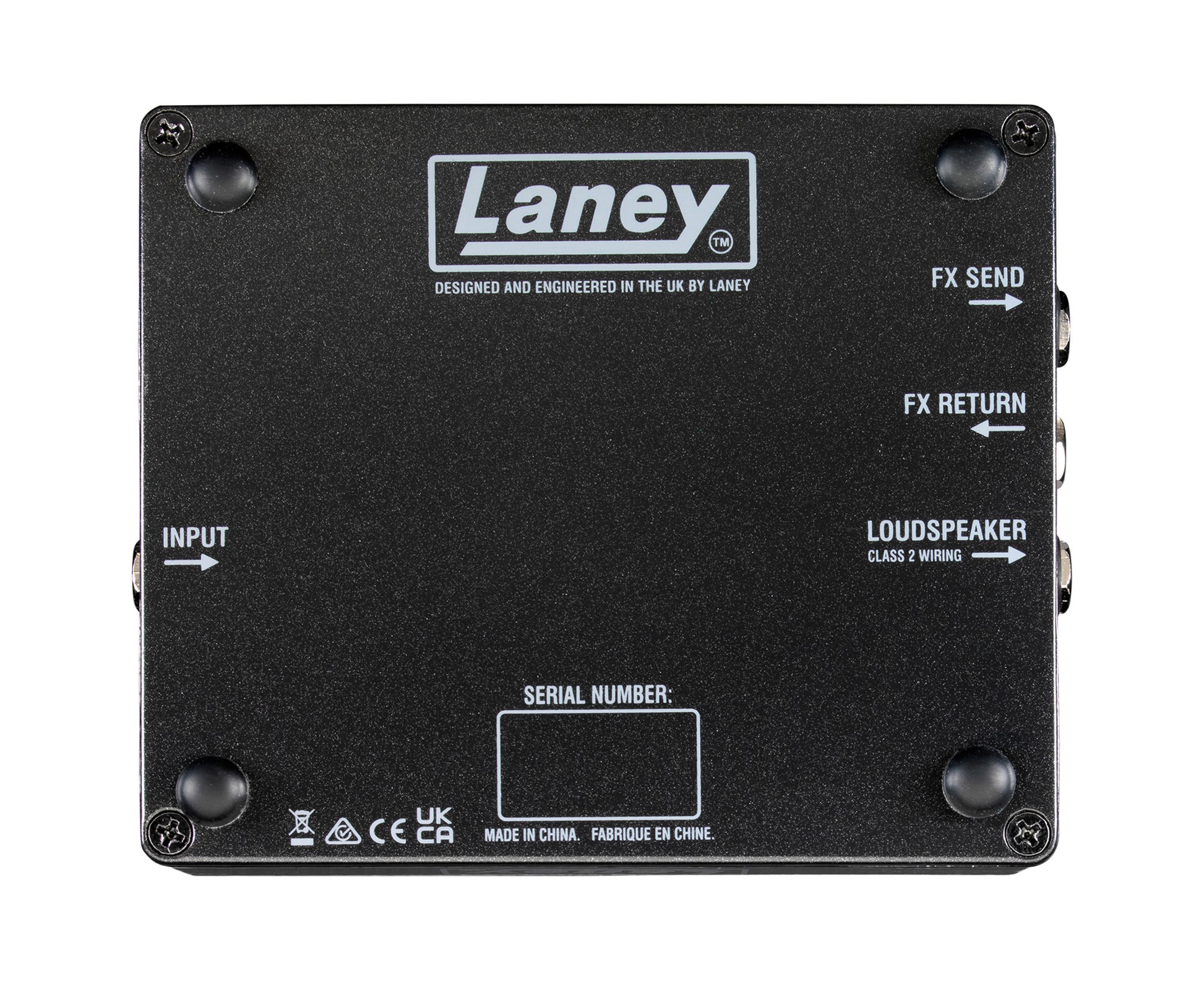 Ampli IRF-LOUDPEDAL 60W, 2 canaux, égalisation passive 3 bandes, switch Boost, sortie DI, avec alimentation 24V, noir