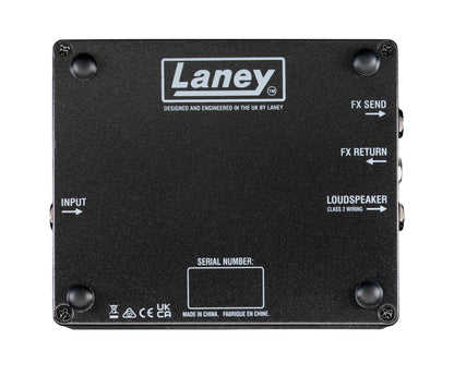 Ampli IRF-LOUDPEDAL 60W, 2 canaux, égalisation passive 3 bandes, switch Boost, sortie DI, avec alimentation 24V, noir