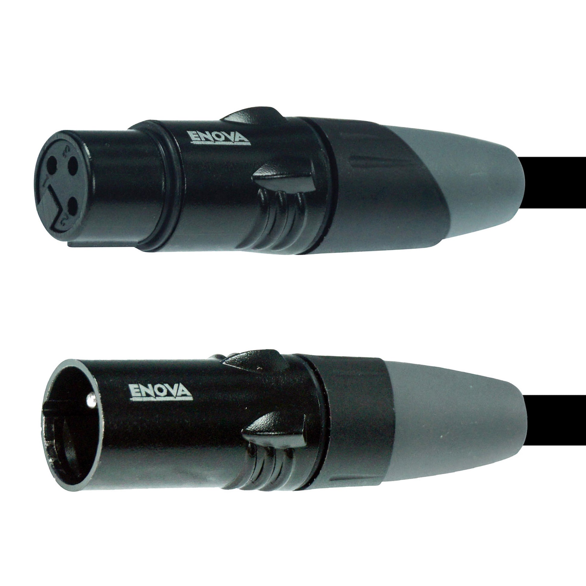 Câble micro XLR mâle/XLR femelle, 3 mètres, noir