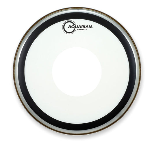 Peau Hi-Energy 14", 1 pli médium (0.25mm) couche extra fine Power Dot + renfort central Power Dot, transparente