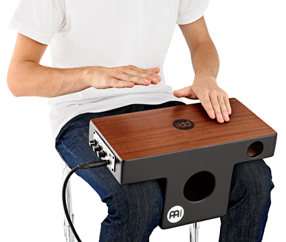 HYBRID SLAP TOP CAJON MEINL PRE AMPLIFIE, FAÇADE ACAJOU,CORPS MDF (Eco-friendly medium density fiberboard)39.4cm x 21.6cm x 19cm