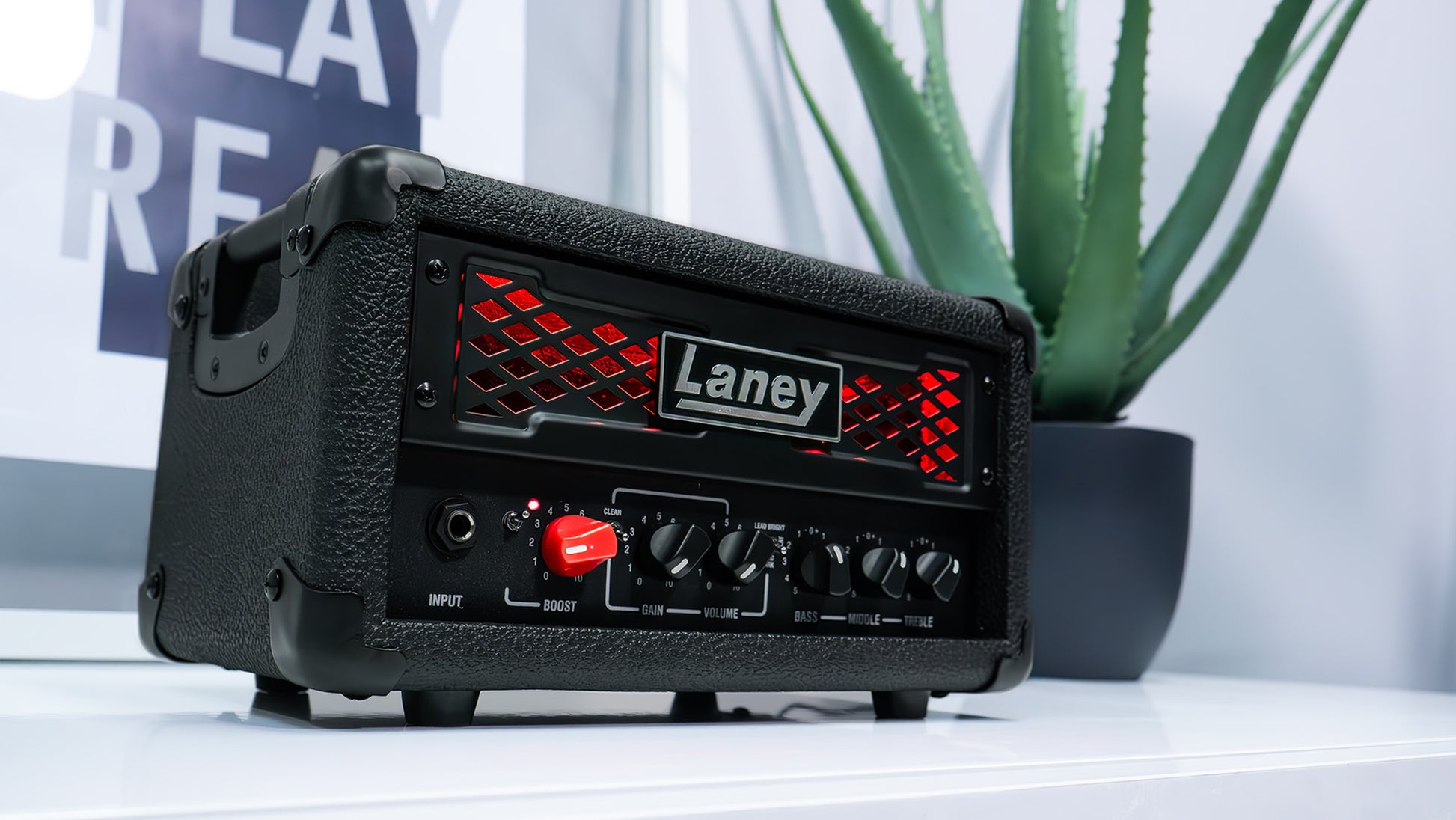 Ampli LEADTOP, 60W, 1 canal, égalisation passive 3 bandes, switch Boost, avec alimentation 24V, noir
