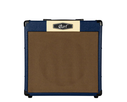 Ampli guitare 30W, 1x 10", 2 canaux, égaliseur 3 bandes, réverb, entrée Bluetooth, entrée CD/MP3 mini-Jack, bleu